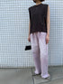 HIGH RISE TUCK WIDE PANTS / PINK /Y252-31064
